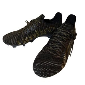 Umbro Velocita Matrix Pro FG Soccer Cleats Black Gold Fire Whirl Men's Size 9